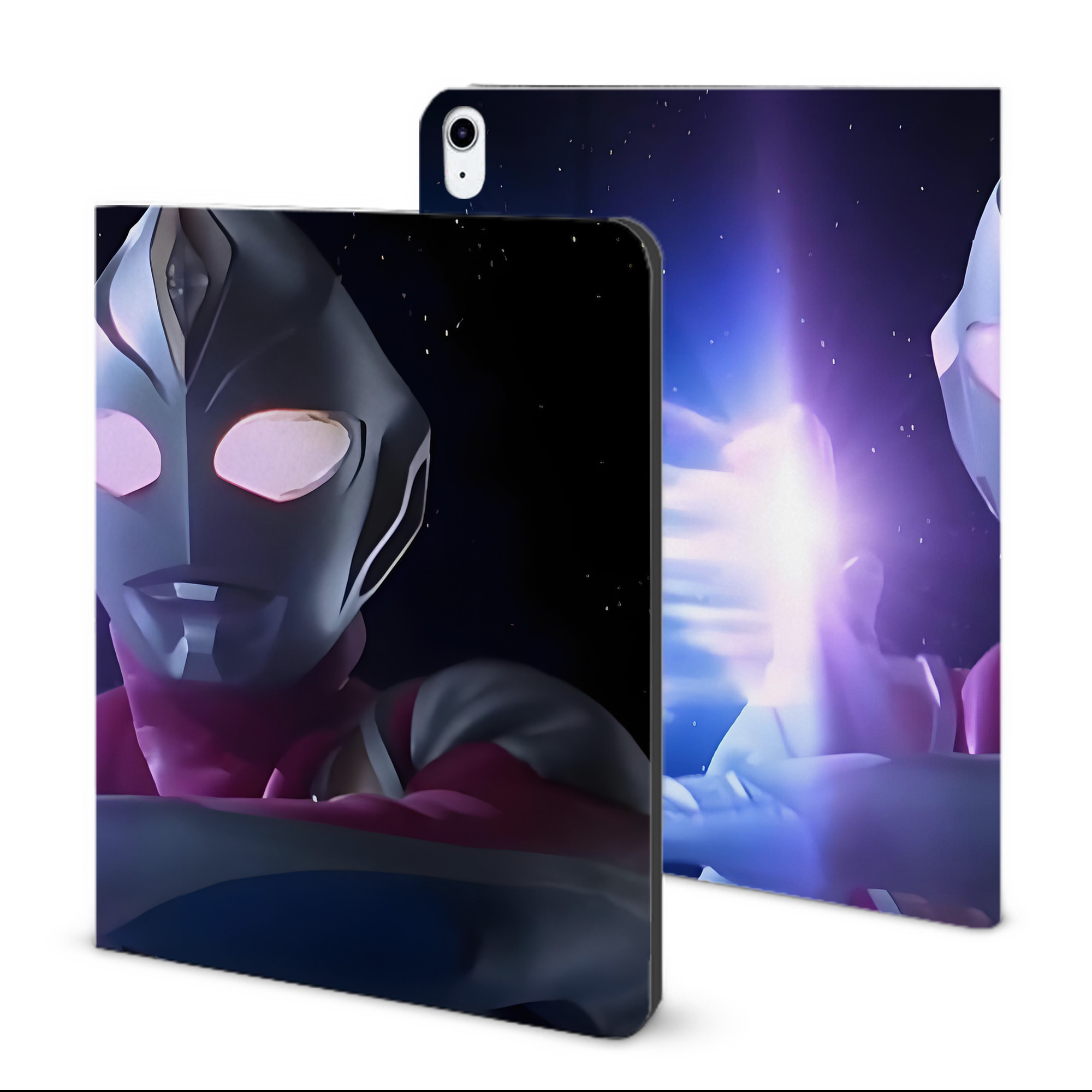 （画像用） ウルトラマン Ultraman IPad ケース ブック型 PUレザー TPU 耐衝撃 軽量 薄型 ペン収納なし 全面保護 IPad 各モデル対応